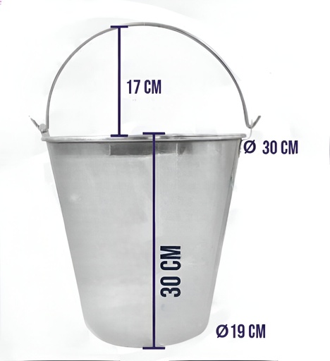 Cubeta medica de acero inoxidable 12L
