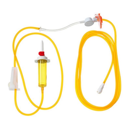 [BDS-17-70643] Sistema de infusión de la serie VP libre de DEHP, resistente a la luz y con filtro de 15µm en la cámara c/80 