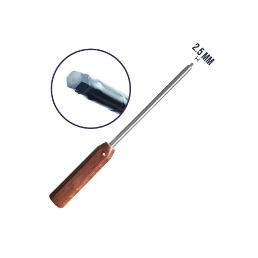[HER-13-91-13] Destornillador hexagonal en acero inoxidable HP 25cm x 2.5mm