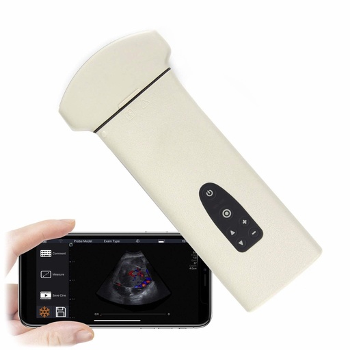 [YKY-D8-VAG-CONV] Ultrasonido ultraportátil wifi o USB Mod. D8 con 2 transductores (transvaginal y convexo)