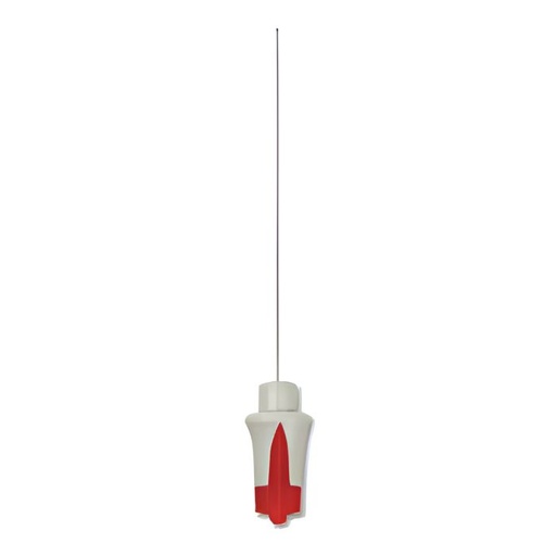 Electrodo de Aguja desechable para EMG Dantec® Roja 50 mm y 0,46 mm de diametro con 0,07mm², Caja c/25pz 