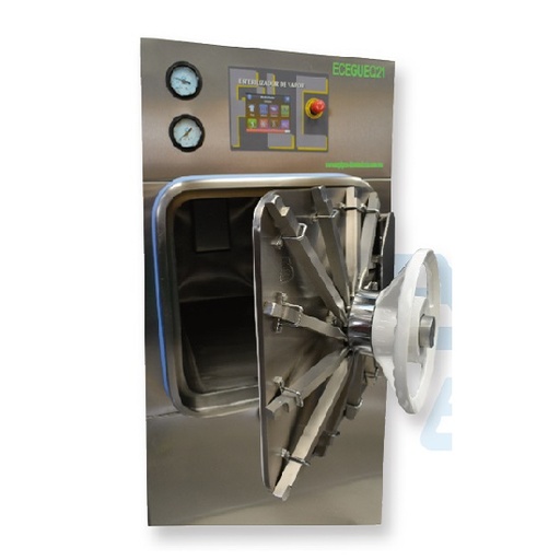 Autoclave rectangular de vapor autogenerado 110 litros 40x40x66 cm puerta deslizable