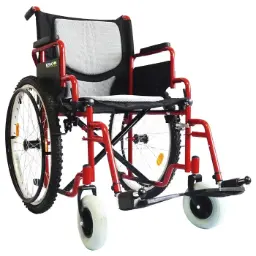 Silla de ruedas TT esmaltada 19" color rojo soporta 136 kg
