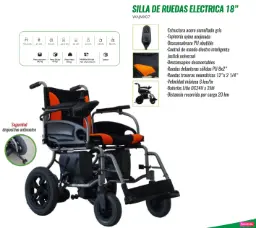 Silla de ruedas eléctrica de 18"