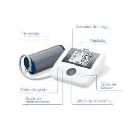 Baumanómetro Digital con brazalete universal con medidor de presión arterial y detector de arritmias Mod. BM27