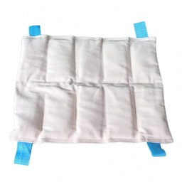 Compresa húmedo caliente medida de 60x10cm y rellena de bentonita 