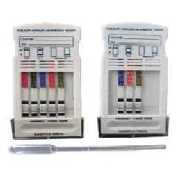 Prueba antidoping 5 drogas en casette (AMP/BZD/COC/MET/THC) caja c/25pz 