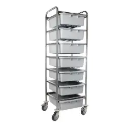 Carro de Traslado de Material Inoxidable T304 Gaveta 51x38x13