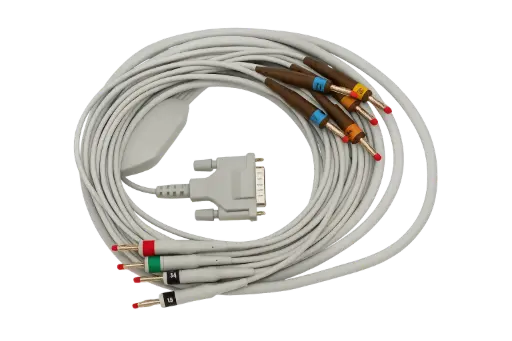 Cable de paciente Schiller de 10 derivaciones, 2 metros, para ECG/EKG en reposo con conectores banana