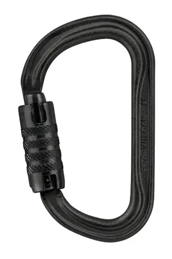 Mosquetón asimétrico de alta resistencia y gran capacidad Mod. VULCAN, TRIACT-LOCK U color negro