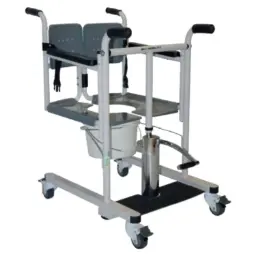 Silla de transferencia hidraúlica de acero soporta máximo 136 kg con mangos frente/atras