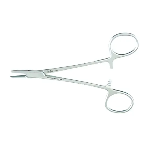 Porta‑aguja Brown de 5‑1/4″ con mordazas convexas