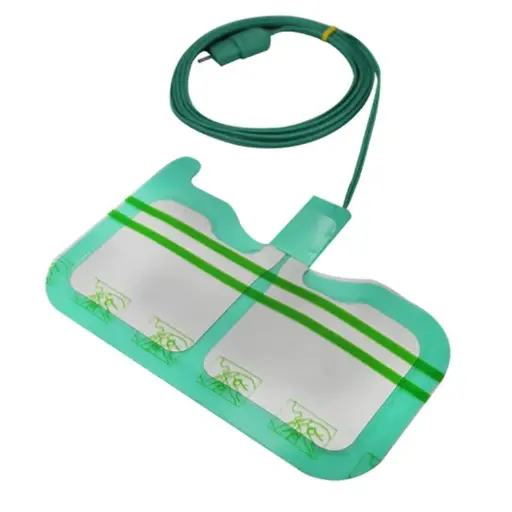Placa para electrocauterio/electrocirugia con cable 
