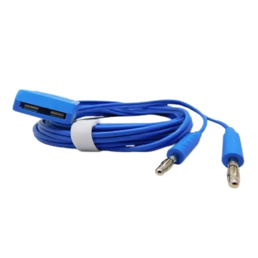 Cable para placa de retorno conector banana plug 2 pines 4mm tipo WEM