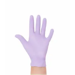 Guante de examen de nitrilo color lavanda xs caja c/250pzas 