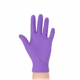 Guante de examen de nitrilo morado xs caja c/250pzs