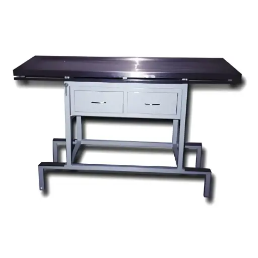 Mesa veterinaria de exploración de 2 cajones y 2 puertas 90x143x52cm 