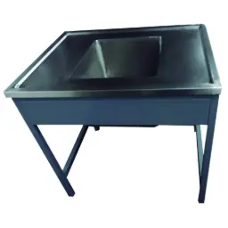Mesa alta con vertedero esmaltado de 40X50X30cm