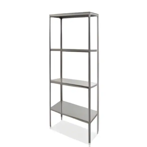 Anaquel esqueleto de 4 entrepaños en acero inoxidable 91x45x210cm