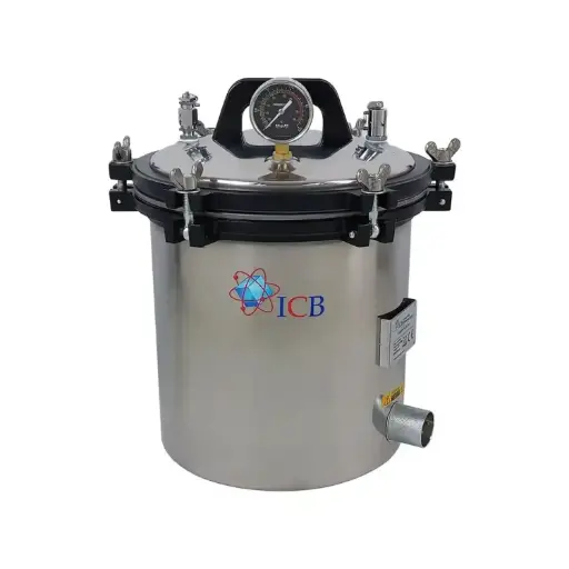 Autoclave de 18lts, con llave mariposa, placa tamiz y tambor