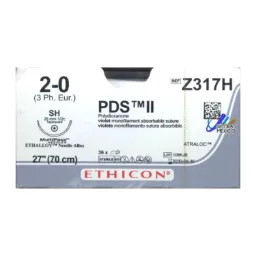 Aguja ahusada PDS II de 26 mm hebra 70cm caja c/36pzs
