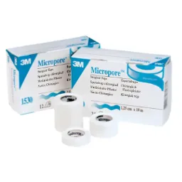 Cinta quirúrgica Micropore Blanco 7.5cm x 9.14m caja c/4pzs