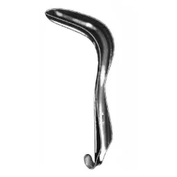Espéculo vaginal Sims de un solo extremo, tamaño grande, 1-1/2" (3.8 cm) × 3-1/2" (8.9 cm).
