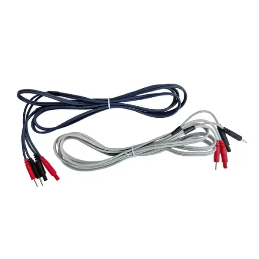 Par de cables para electroterapia para equipo NU-TEK 