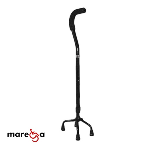 Baston de Acero de 4 apoyos con Extension Tipo Cuello de Ganso