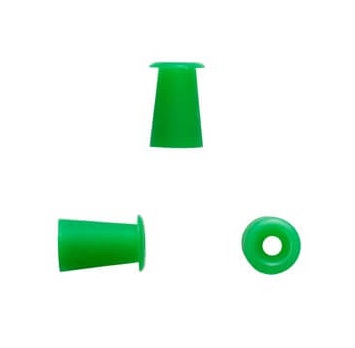 Olivas tipo paraguas 7.5 mm (verde) bolsa con 100 pzs