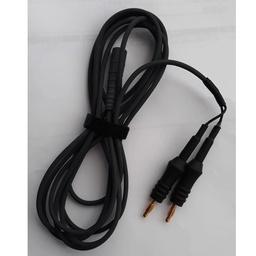 Cable bipolar tipo banana de silicon 3 Mts para pinza de electrocirugia Europea
