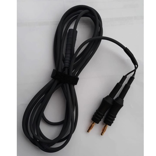 Cable bipolar tipo banana de silicon 3 Mts para pinza de electrocirugia Europea