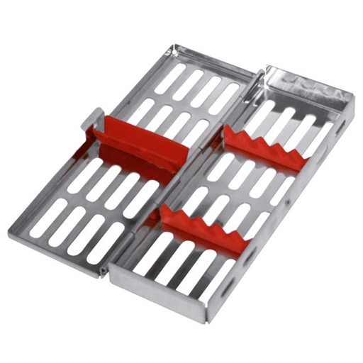 Charola para esterilizar instrumental con soporte interno 21x6.5x2.2 cm