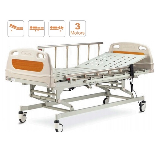 [DCO-MC-02P] Cama para hospital electrica con 3 posiciones y barandales de aluminio