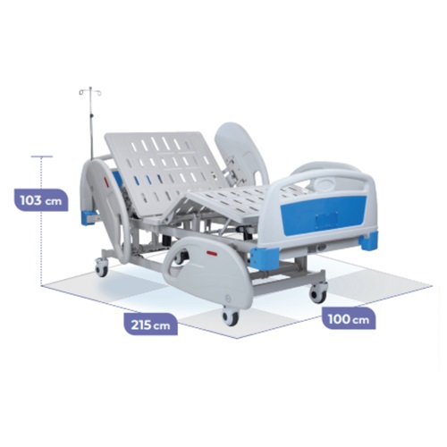 [MLS-CAM302D4MS] Cama para hospital eléctrica de acero esmaltado blanco