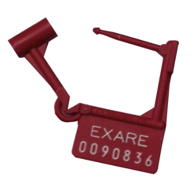 [EXA-LEC9900A-EX] Candado de seguridad pasivo con folio para carro rojo con 100 piezas