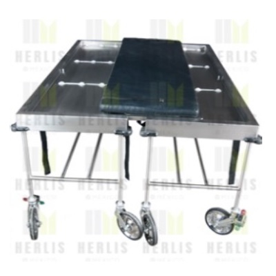 [HEL-HM81] Carro camilla tipo transfer (lateral) acero inoxidable