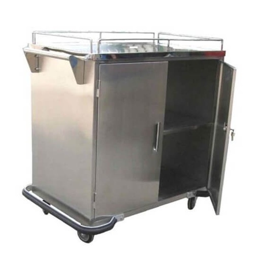 [HEL-HM518] Carro para material esteril de acero inoxidable 90x50x100 cm