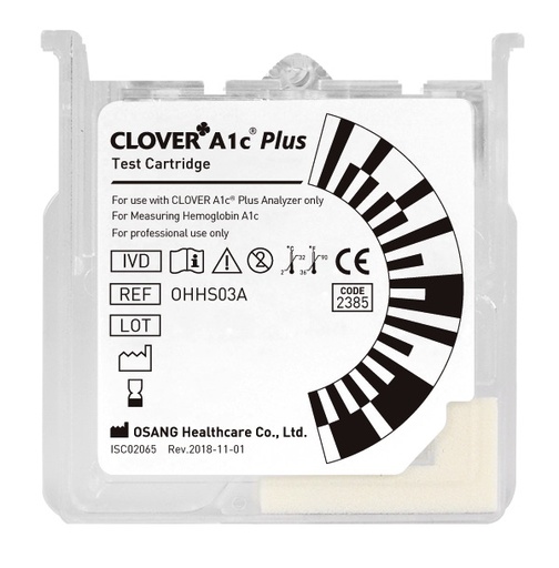 Cartucho de prueba de paciente para Clover A1C Plus, caja con 10 piezas