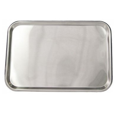 [HEL-HL16] Charola mayo cal. 24 fabricado en acero inox tipo 304 49x33x1.2 cm