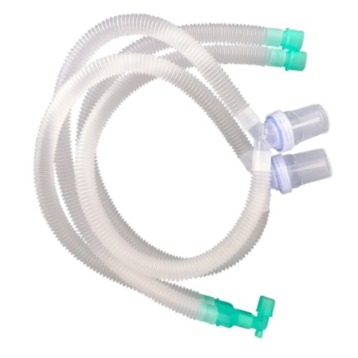 [RSP-1111604] Circuito para ventilador universal ADULTO con dos trampas de agua; 63" (160 cm) caja con 10 pzas