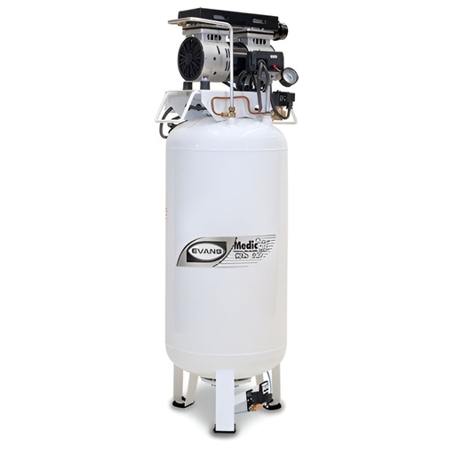 [EAS-EL050E100-090MV] Compresor de aire MedicAir 1 Hp 1 etapa libre de aceite con tanque de 90 litros 116 PSI
