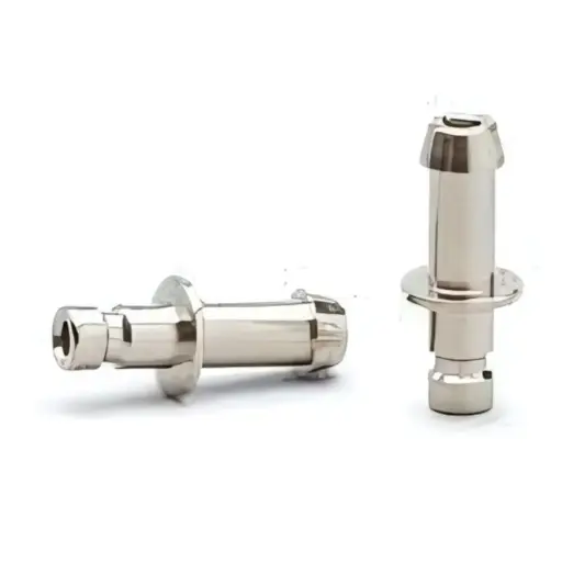 Conector metalico tipo bayoneta macho 4mm p/10