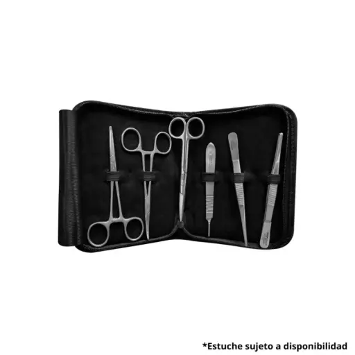 Set de instrumental para asepsia de 6 piezas
