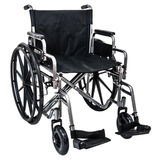 [EKM-WX24BSVDDMS] Silla de Ruedas 24" Bariatrica Silver Vein