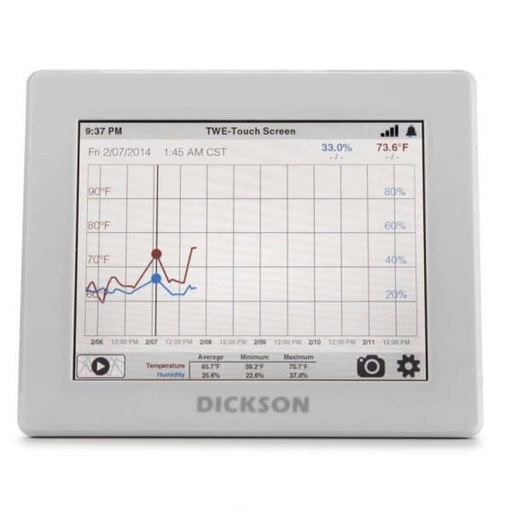 [DIK-TWP] Data logger con pantalla touchscreen 8 pulgadas con 1 sensor, descarga USB Mod. TWP