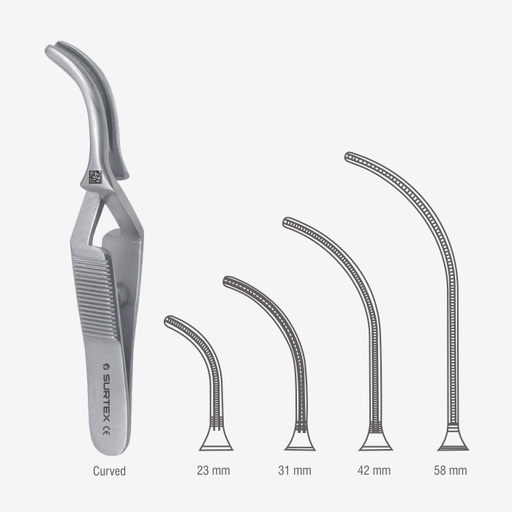 Debakey bulldog clamps curva 8 cms 6b Invent