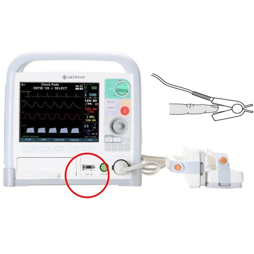 Desfibrilador bifásico [ECG + SpO2 (Nellcore)]