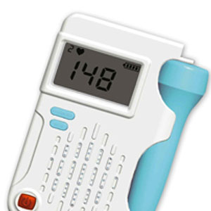 [JUM-JPD-100B-P] Doppler fetal portátil PLUS con pantalla LCD blanca. 2.5 Mhz. 