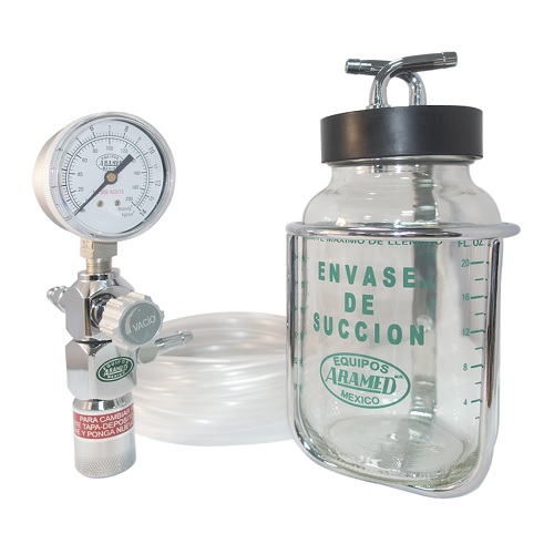 [ARD-982150] Equipo de succión sencillo 1 litro con aditamento para vacío tipo Puritan